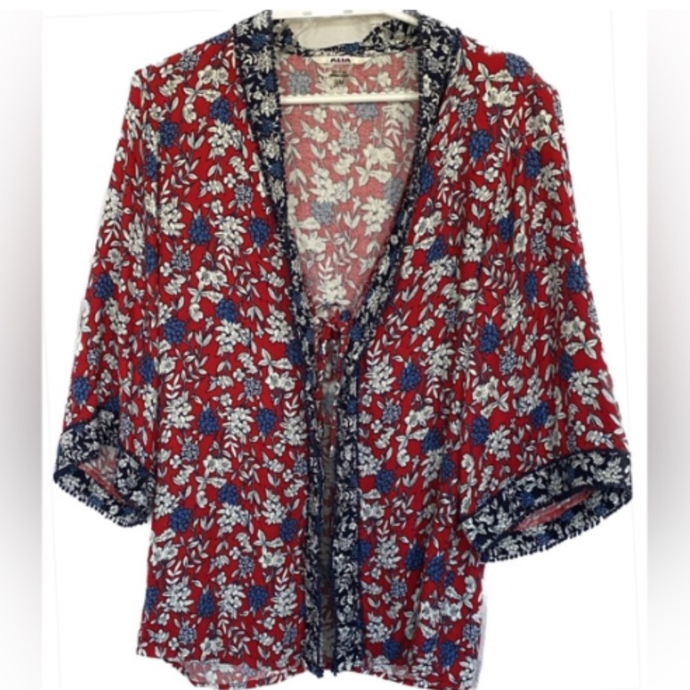 Alia BLU/RED Duster, S/M Summer Sale